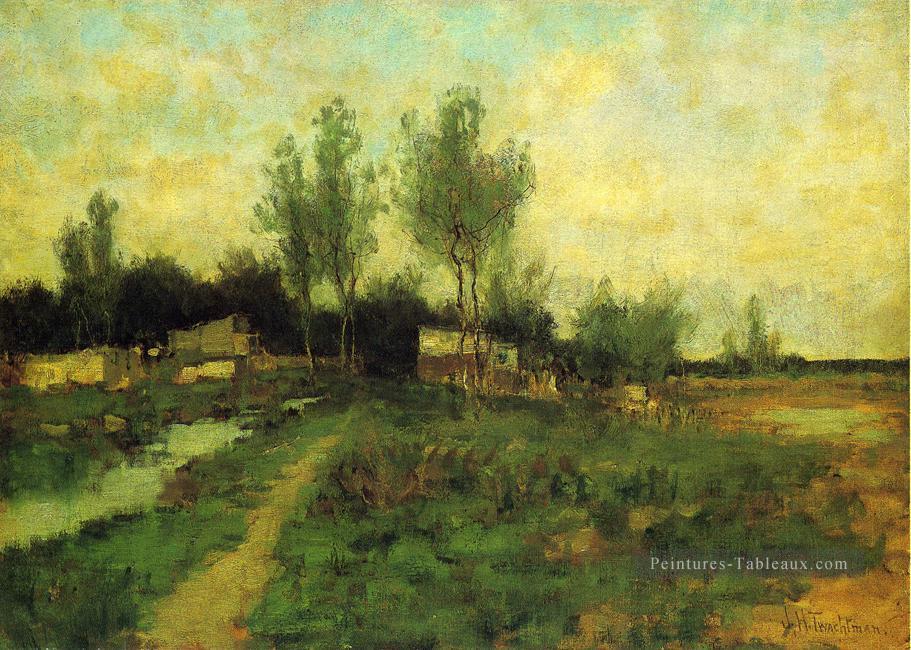 Pays Chemin Impressionniste paysage John Henry Twachtman Peintures à l'huile